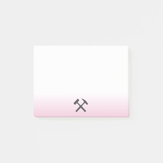 Geologist's Rock Hammer Logo Post-it Notes (Front)