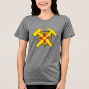 Geologist's Rock Hammer Logo with New Mexico Flag Tri-Blend Shirt