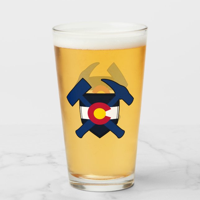 Geologist's Rock Hammer with Colorado State Flag Glass (Front Filled)