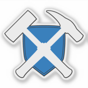 Geologist's Rock Hammer with Flag of Scotland