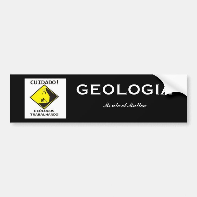 Geologos trabalhando, GEOLOGIA, Mente et Malleo Bumper Sticker (Front)