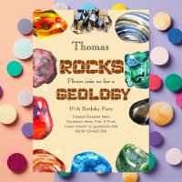 Geology birthday party rocks gemstone