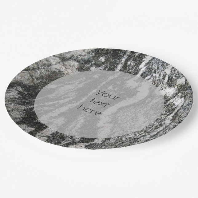 Geology Decorative Feline Pattern any Text Paper Plate (Angled)