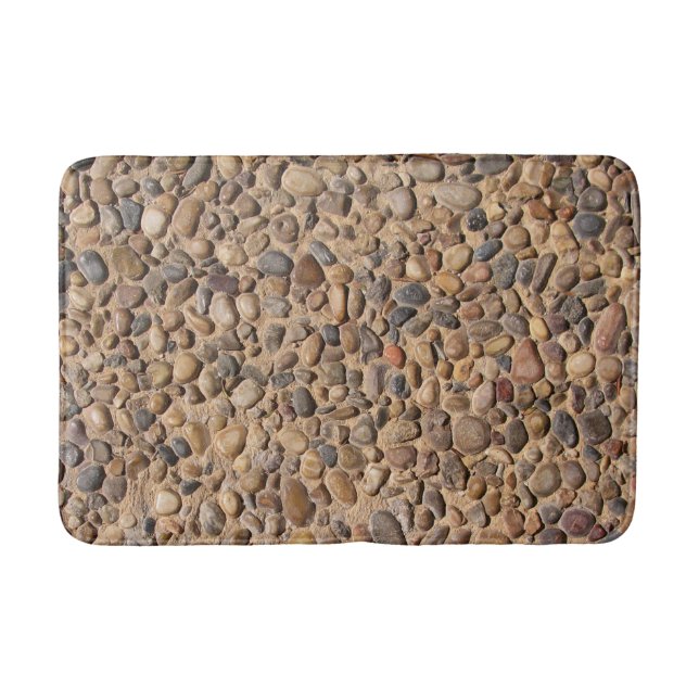 Geology Decorative Pebble Stones Photo Bath Mat (Front)