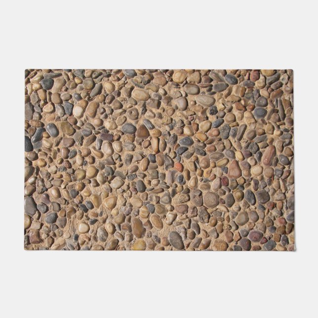 Geology Decorative Pebble Stones Photo Doormat (Front)