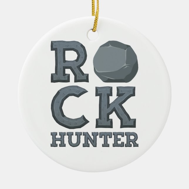 Geology Geologist Rock Hunter Ceramic Ornament (Front)