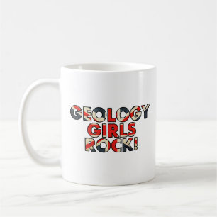 Geology Girls Rock!  (UK Flag) Coffee Mug