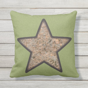 Geology Golden Rock Star on Custom Colour Cushion