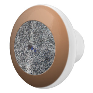 Geology Grey Granite Blue Details Ceramic Knob