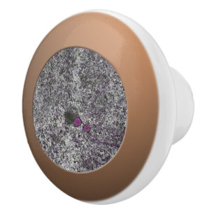 Geology Grey Granite Pink Details Ceramic Knob
