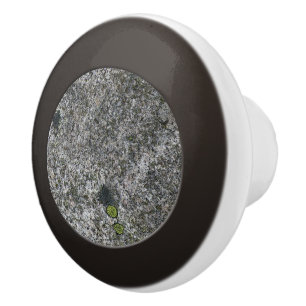 Geology Grey Granite with Moss Ceramic Knob