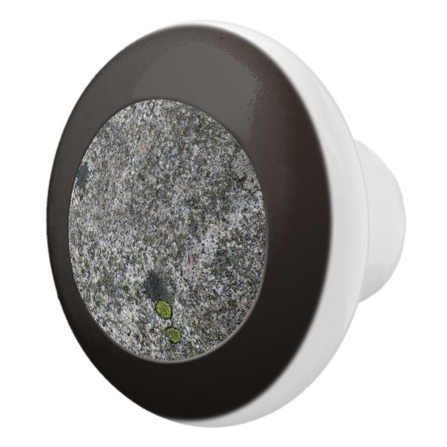 Geology Grey Granite with Moss Ceramic Knob (Right)