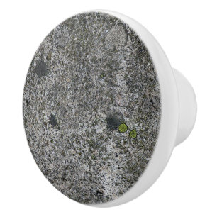 Geology Grey Granite with Moss Ceramic Knob