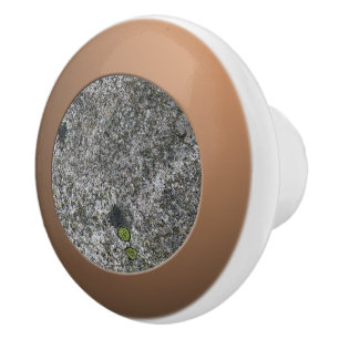 Geology Grey Granite with Moss Ceramic Knob