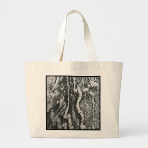 Geology Grey Rock with Feline Skin Pattern Large Tote Bag