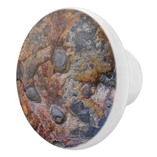 Geology Grungy Sedemantary Rock Texture Ceramic Knob (Right)