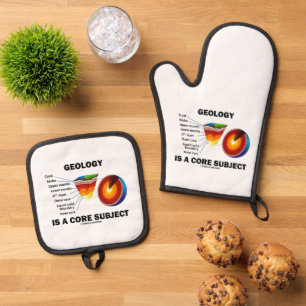 Geology Is A Core Subject Earth Science Attitude Oven Mitt & Pot Holder Set