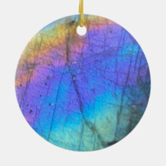 Geology Labradorite Stone Colourful Crystal Patter Ceramic Ornament