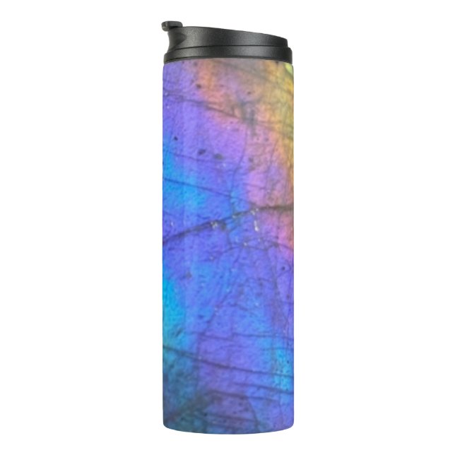 Geology Labradorite Stone Colourful Crystal Patter Thermal Tumbler (Rotated Right)