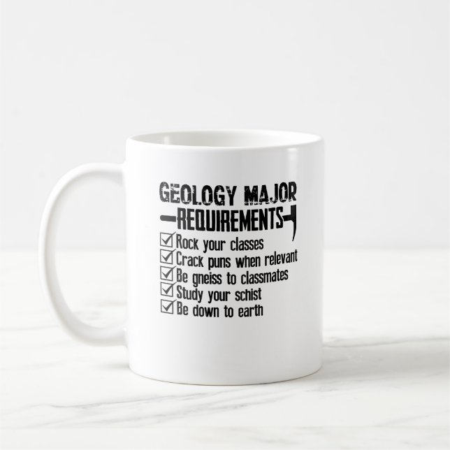 Geology Major Requirements Mug (Left)