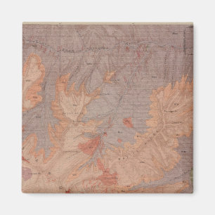 Geology Map, Yellowstone National Part, Wyoming 2 Magnet