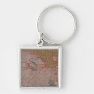 Geology Map, Yellowstone National Part, Wyoming 3 Key Ring