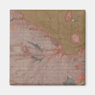 Geology Map, Yellowstone National Part, Wyoming 3 Magnet