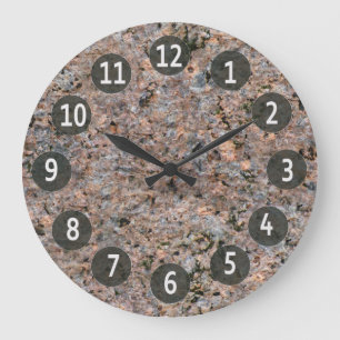 Geology Nature Photo Rock Texture Large Clock