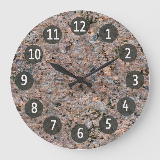 Geology Nature Photo Rock Texture Large Clock (Front)