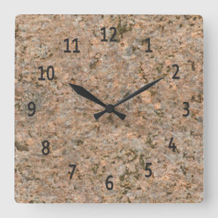 Geology Nature Photo Rock Texture Square Wall Clock