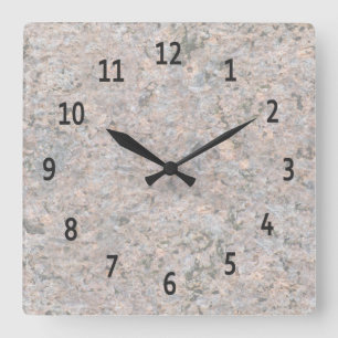 Geology Nature Photo Rock Texture Square Wall Clock