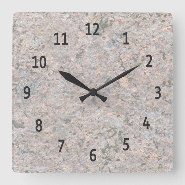 Geology Nature Photo Rock Texture Square Wall Clock (Front)