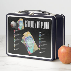 Geology of Pluto Metal Lunch Box