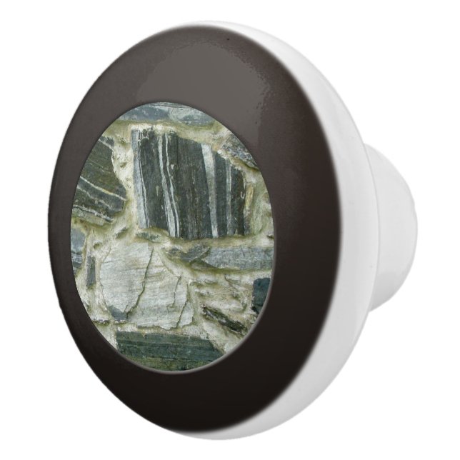 Geology Old Stone Wall Ceramic Knob (Right)