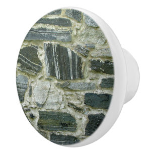 Geology Old Stone Wall Ceramic Knob