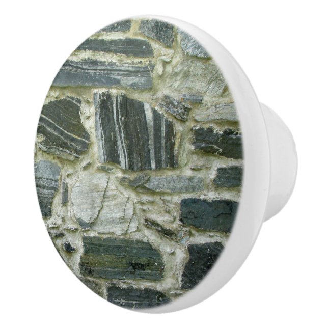Geology Old Stone Wall Ceramic Knob (Right)