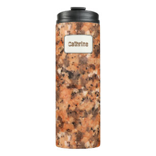 Geology Orange Rock Texture Custom Name Thermal Tumbler