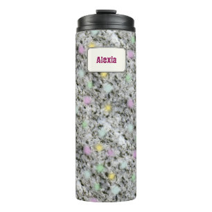 Geology Pastel Rock Texture Custom Name Thermal Tumbler