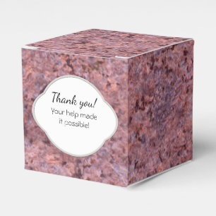 Geology Pink Rock Texture Label with any Text Favour Box