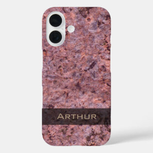 Geology Pink Rock Texture Photo iPhone 16 Case