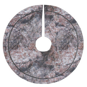 Geology Pinkish Rock Texture Brushed Polyester Tree Skirt
