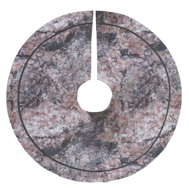Geology Pinkish Rock Texture Brushed Polyester Tree Skirt (Front)