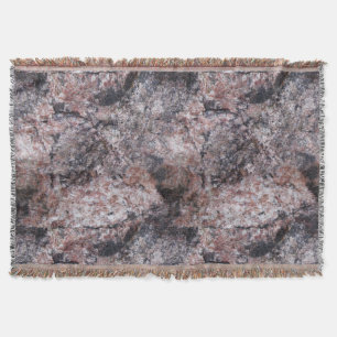 Geology Pinkish Rock Texture Throw Blanket