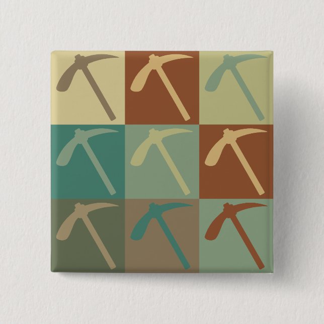 Geology Pop Art 15 Cm Square Badge (Front)