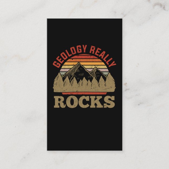 Geology Rock Collecting Funny Geologist Business Card (Front)