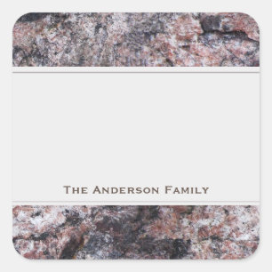 Geology Rock Pinkish with Text Label