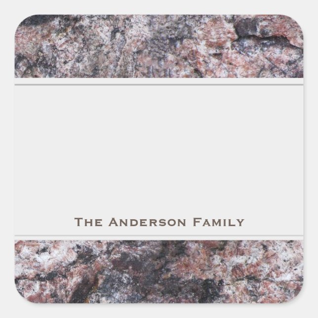 Geology Rock Pinkish with Text Label (Front)