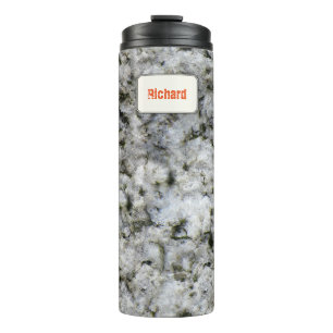 Geology Rock Texture Custom Name Thermal Tumbler