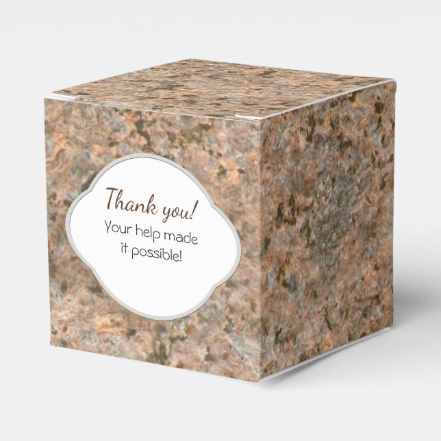 Geology Rock Texture Label with any Text Favour Box (Front Side)