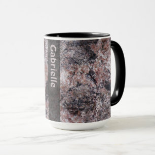 Geology Rock Texture Pinkish with Name Mug